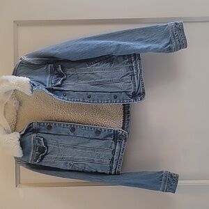 Denim sherpa jacket